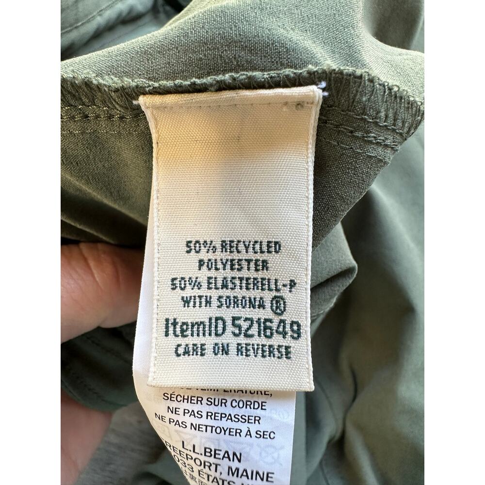 L.L. Bean Women's Mountainside Pants Olive Green Size 16 Convertible Hiking - Picture 6 of 11